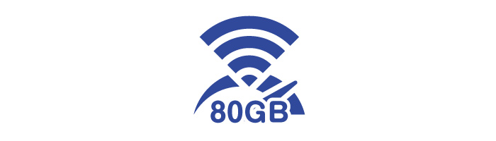 転送量 / 日 80GB